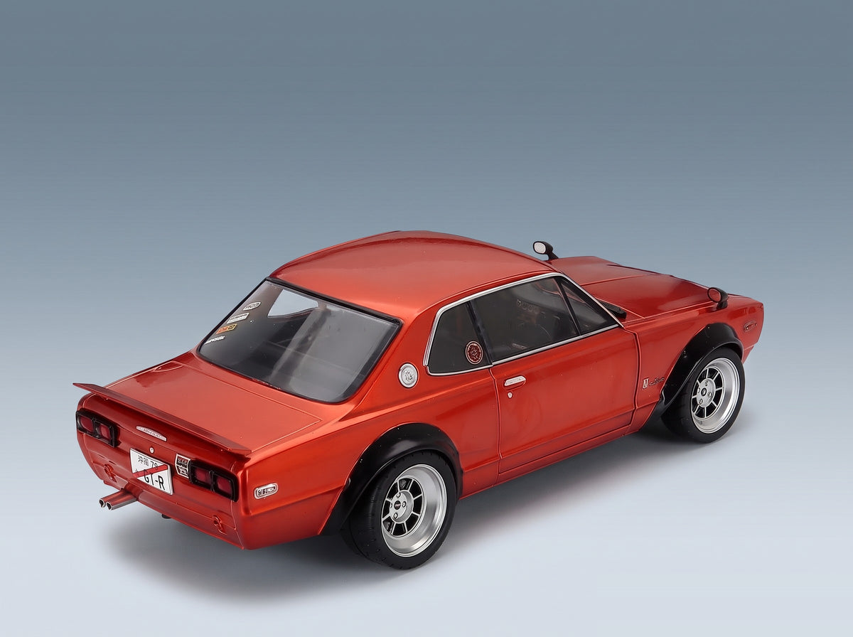 Nissan Skyline C10 Hakosuka Works 1970 Copper Metallic Solido 1:18 scale model - rear three-quarter view