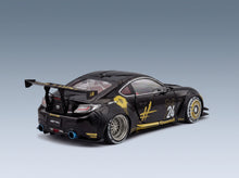 Toyota GR86 LBWK Body Kit No. 24 Coupé 2024 Black Gold Solido 1:18 scale model - rear three-quarter view
