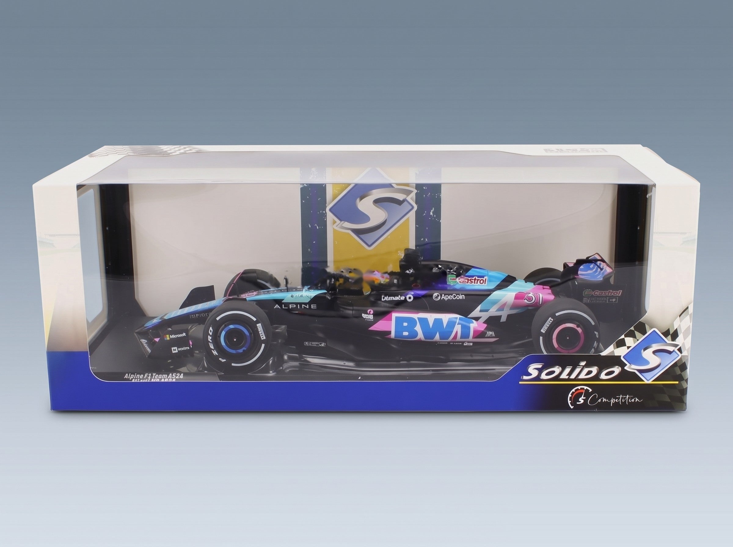 Alpine F1 A524 BWT Alpine F1 Team No. 31 Esteban Ocon Miami GP 2024 Solido 1:18 scale model - original packaging