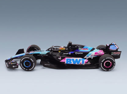Alpine F1 A524 BWT Alpine F1 Team No. 31 Esteban Ocon Miami GP 2024 Solido 1:18 scale model - side view