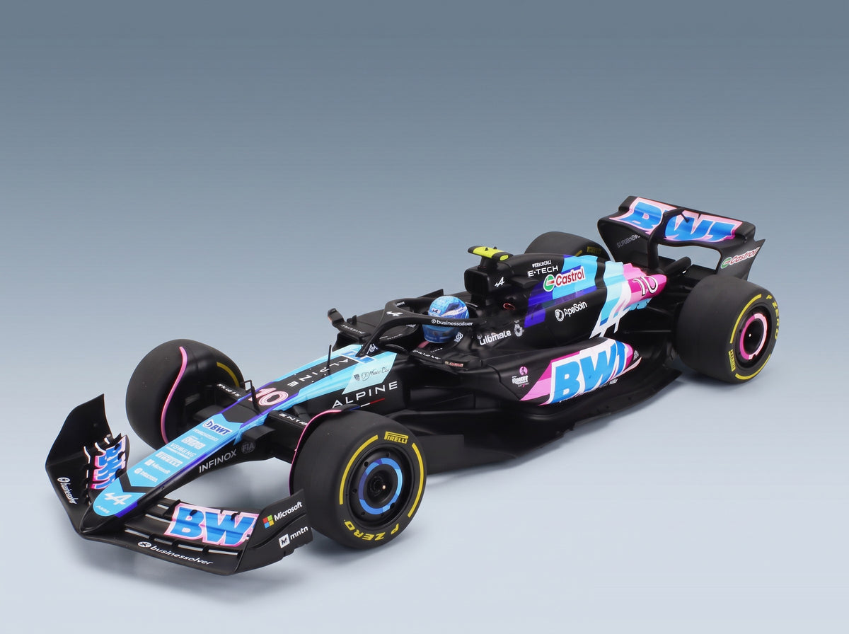 Alpine F1 A524 BWT Alpine F1 Team No. 10 Pierre Gasly Monaco GP 2024 Solido 1:18 scale model - front three-quarter view