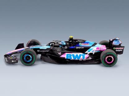 Alpine F1 A524 BWT Alpine F1 Team No. 10 Pierre Gasly Brazilian GP 2024 Solido 1:18 scale model - side view