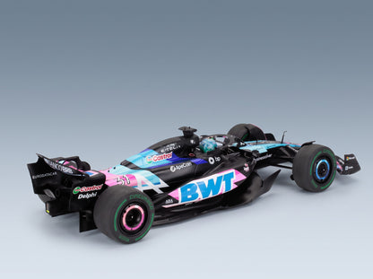 Alpine F1 A524 BWT Alpine F1 Team No. 31 Esteban Ocon Brazilian GP 2024 Solido 1:18 scale model - rear three-quarter view