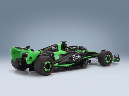 Sauber C44 Team Stake Kick No. 77 Valtteri Bottas Japan GP 2024 Solido 1:18 scale model - rear three-quarter view