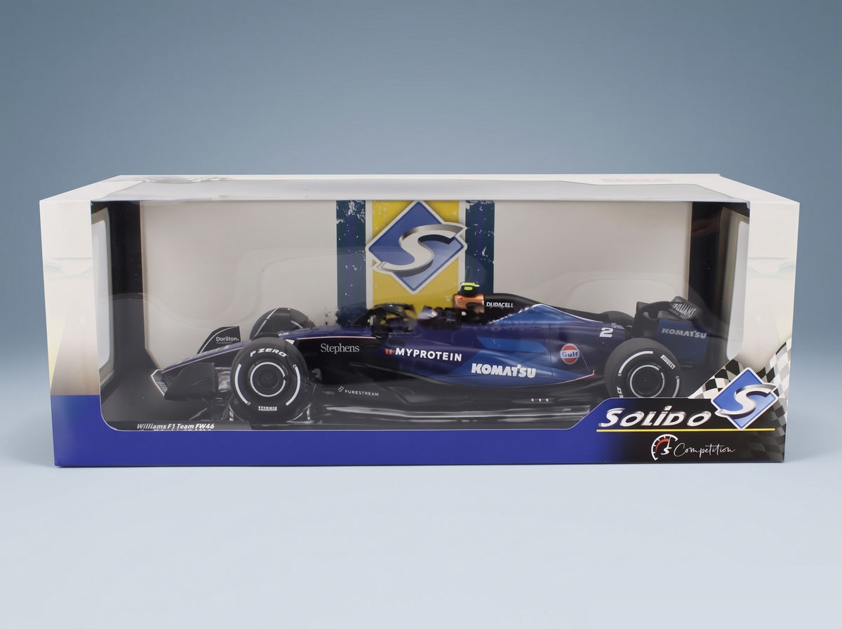 Williams FW46 Team Williams Racing No. 2 Logan Sargeant Saudi Arabia GP 2024 Solido 1:18 scale model - original packaging