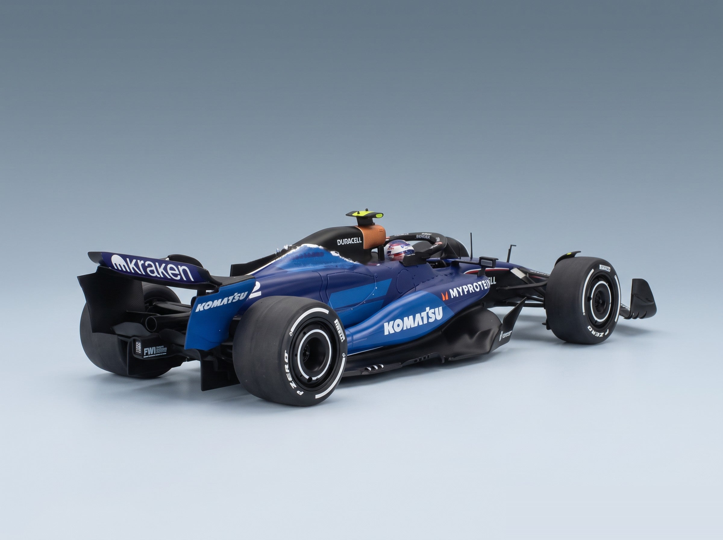 Williams FW46 Team Williams Racing No. 2 Logan Sargeant Saudi Arabia GP 2024 Solido 1:18 scale model - rear three-quarter view