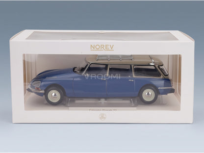 Citroën ID19 Break SW Station Wagon 1967 Danube Blue White Norev 1:18 scale model - original packaging