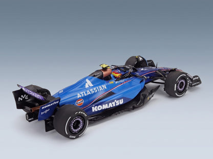 Williams FW47 Team Williams Atlassian Racing No. 55 Carlos Sainz 3rd Azerbaijan GP 2025 Solido 1:18 scale model - rear three-quarter view