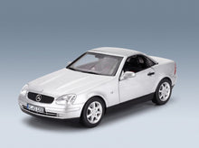 Mercedes-Benz SLK350 Cabriolet 1996 Silver Norev 1:18 scale model - front three-quarter view