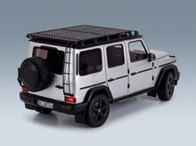 Mercedes-Benz G-Class 2024 Silver Norev 1:18 scale model - rear three-quarter view