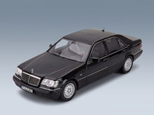 Mercedes-Benz S-Class S600 1997 Black Norev 1:18 scale model - front three-quarter view