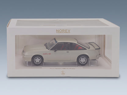 Opel Manta B GSi 1987 Silver Norev 1:18 scale model - original packaging