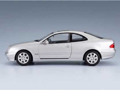 Mercedes-Benz CLK-Class C209 Coupé 2000 Silver Norev 1:18 scale model - side view