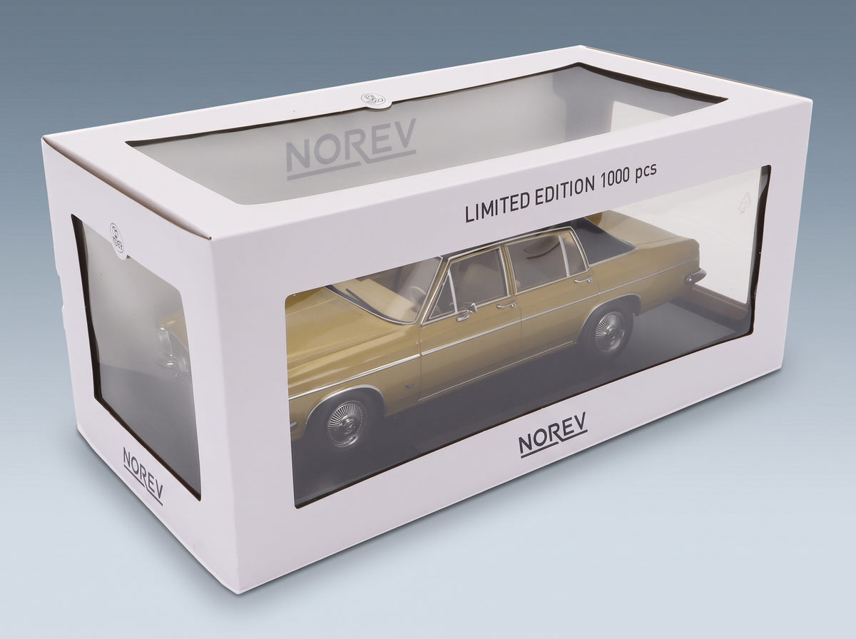 Opel Diplomat V8 1969 Gold Black Norev 1:18 scale model - original packaging