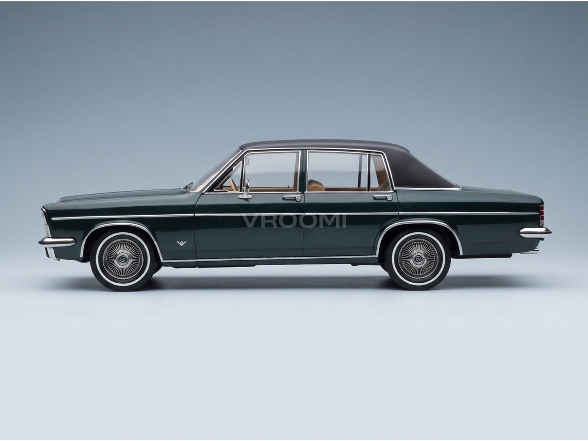 Opel Diplomat V8 1969 Green Norev 1:18 scale model - side view
