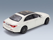 Mercedes-Benz S-Class AMG Line 2021 White Norev 1:18 - rear three-quarter view
