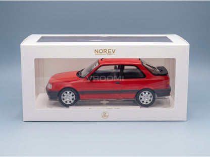 Peugeot 309 GTi 16V 1987 Red Norev 1:18 scale model - original packaging