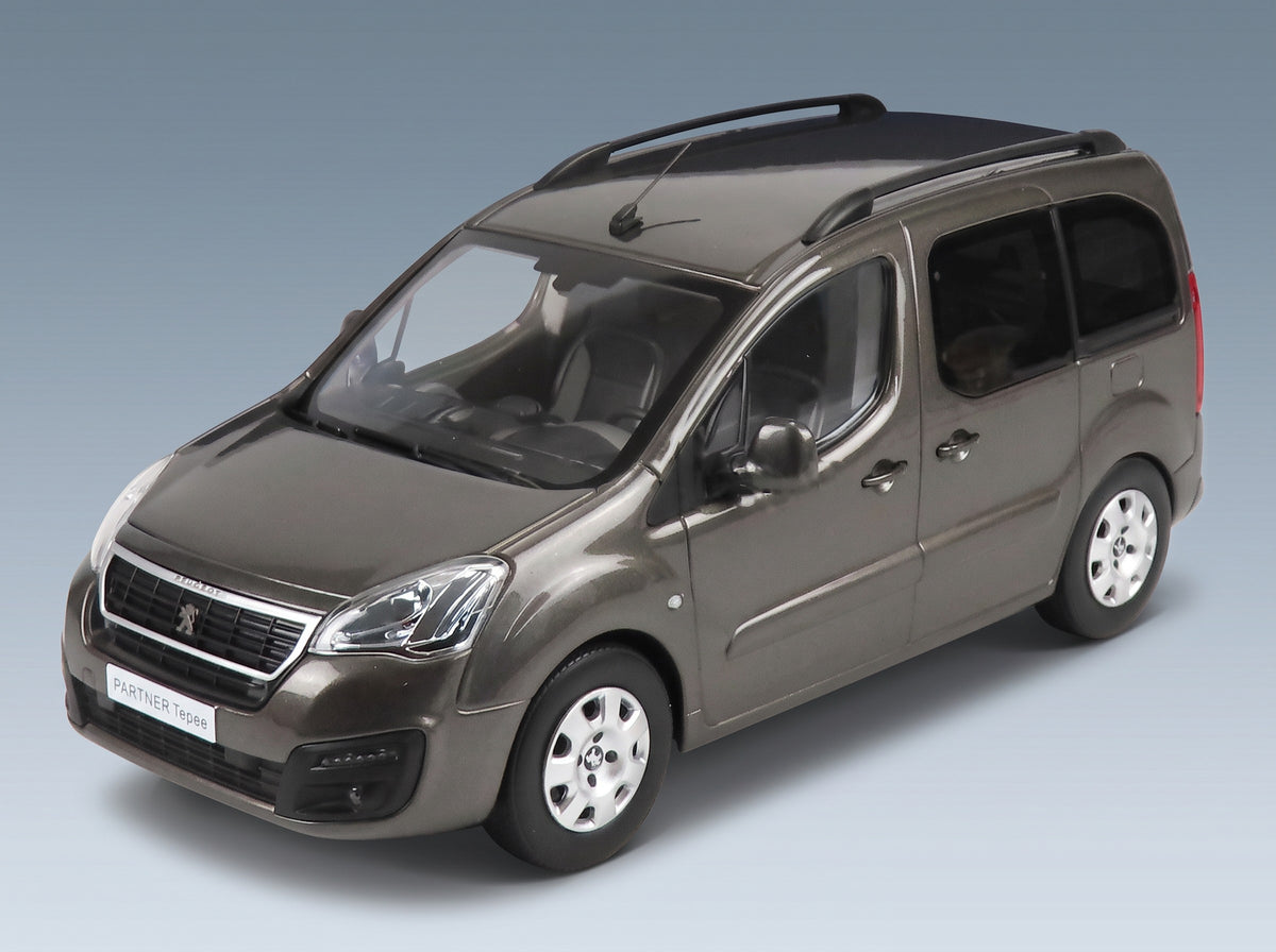Peugeot Partner 2018 Moka Brown Norev 1:18 scale model - front three-quarter view