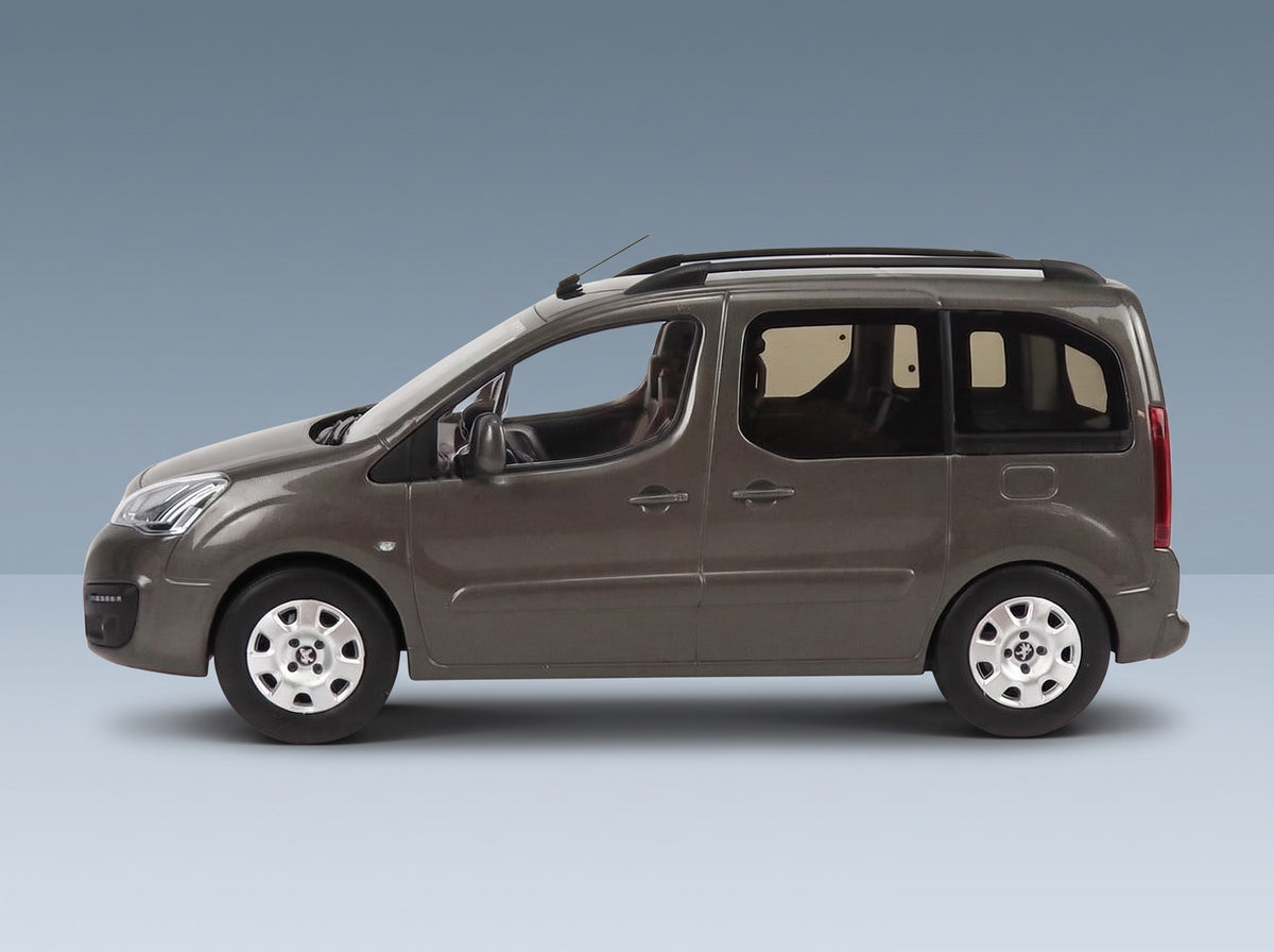 Peugeot Partner 2018 Moka Brown Norev 1:18 scale model - side view