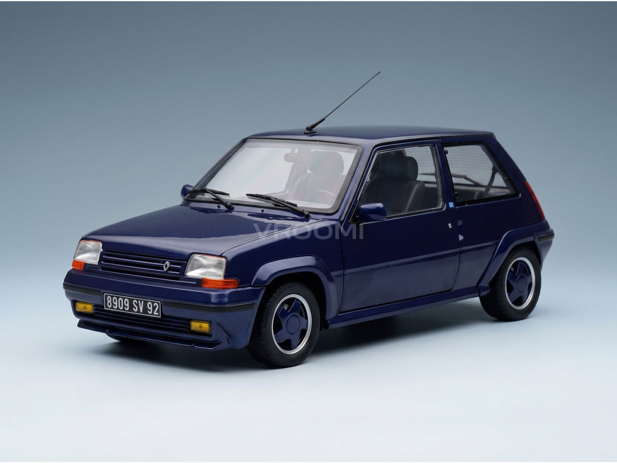 Renault 5 Supercinq GT Turbo Alain Oreille 1989 Metallic Blue Norev 1:18 scale model - front three-quarter view
