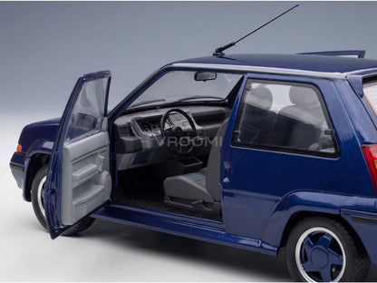 Renault 5 Supercinq GT Turbo Alain Oreille 1989 Metallic Blue Norev 1:18 scale model - interior