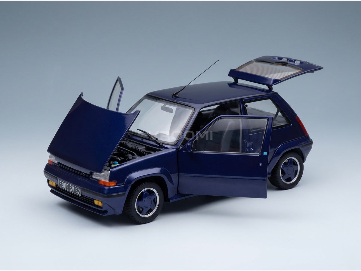 Renault 5 Supercinq GT Turbo Alain Oreille 1989 Metallic Blue Norev 1:18 scale model - opening parts