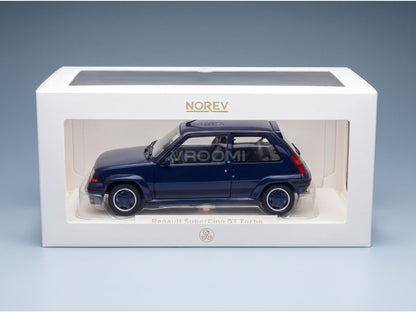 Renault 5 Supercinq GT Turbo Alain Oreille 1989 Metallic Blue Norev 1:18 scale model - original packaging