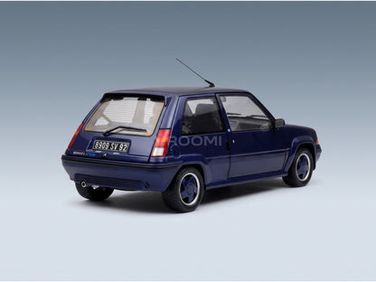 Renault 5 Supercinq GT Turbo Alain Oreille 1989 Metallic Blue Norev 1:18 scale model - rear three-quarter view