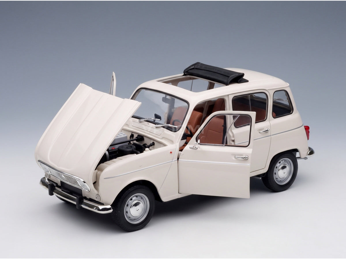 Renault R4 L 1965 Beige Norev 1:18 scale model - engine bay