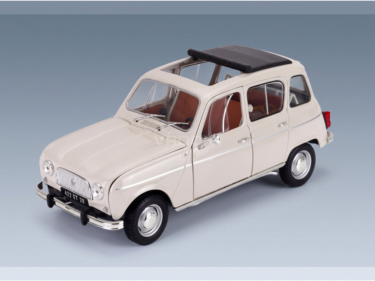 Renault R4 L 1965 Beige Norev 1:18 scale model - front three-quarter view