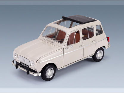 Renault R4 L 1965 Beige Norev 1:18 scale model - front three-quarter view