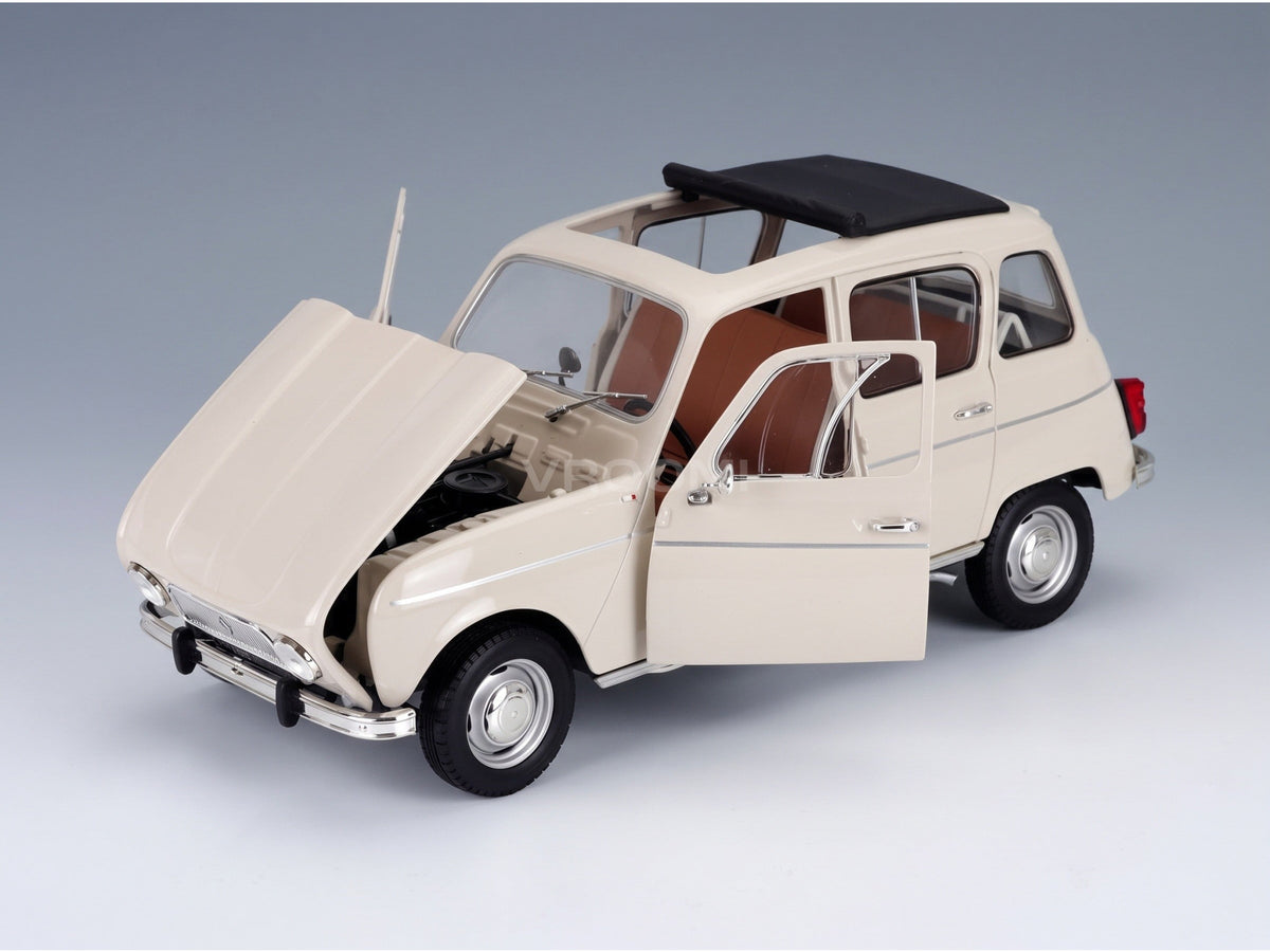 Renault R4 L 1965 Beige Norev 1:18 scale model - opening parts