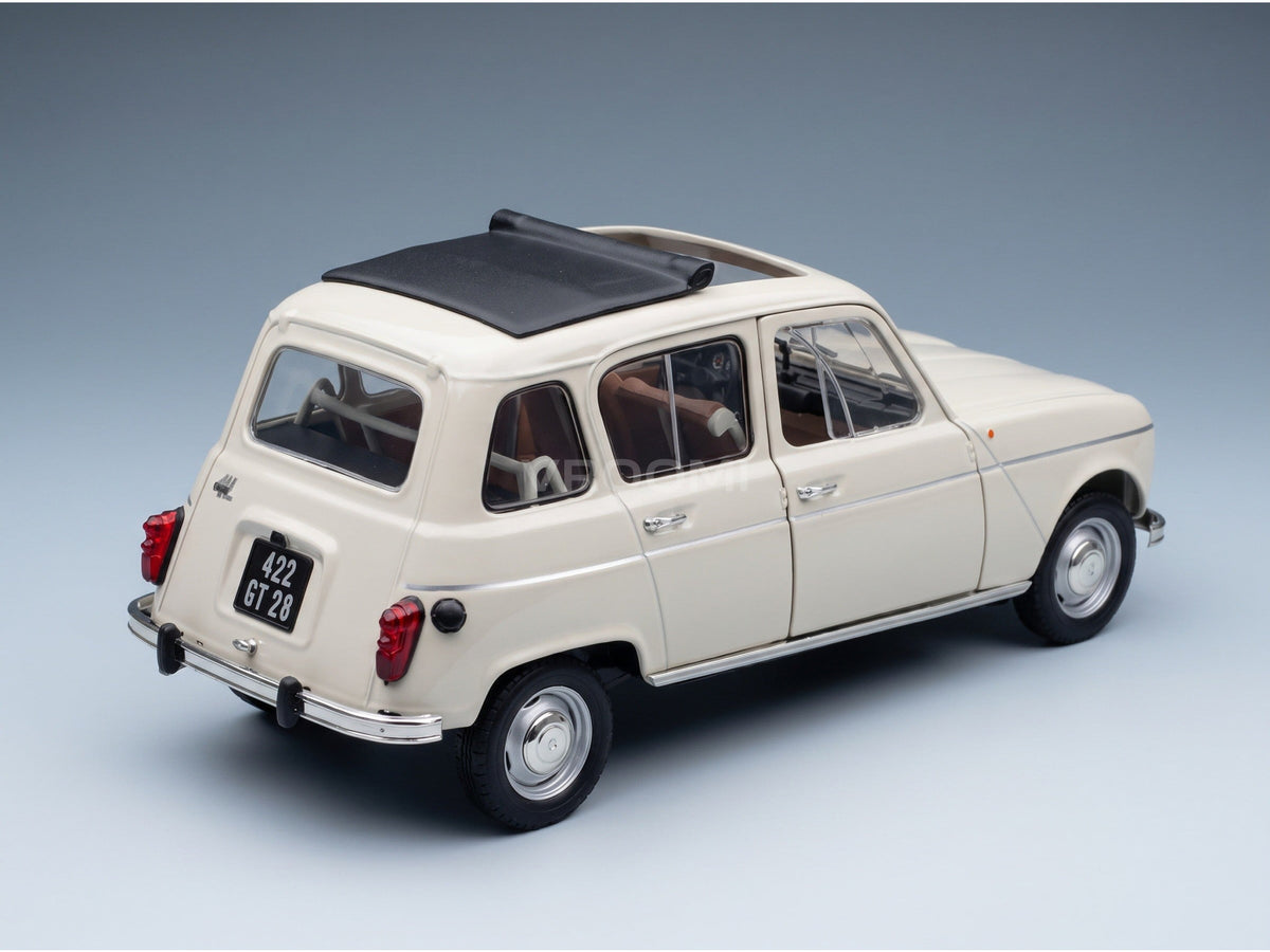 Renault R4 L 1965 Beige Norev 1:18 scale model - rear three-quarter view