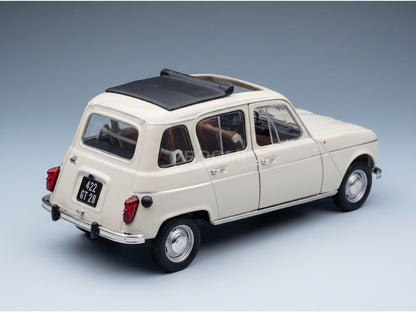 Renault R4 L 1965 Beige Norev 1:18 scale model - rear three-quarter view