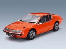 Alpine A310 1600 VF Coupé 1974 Orange Norev 1:18 scale model - front three-quarter view