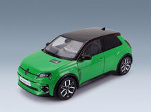 Renault R5 E-TECH 2024 Pop Green Black Norev 1:18 scale model - front three-quarter view