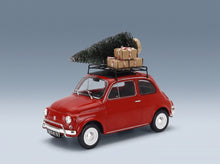 Fiat 500L Christmas Edition 1968 Red Norev 1:18 scale model - front three-quarter view
