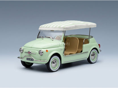 Fiat 500 Jolly 1965 Light Green Norev 1:18 scale model - front three-quarter view
