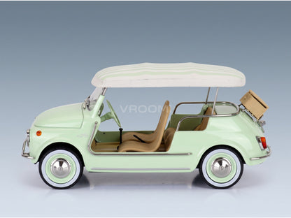Fiat 500 Jolly 1965 Light Green Norev 1:18 scale model - side view