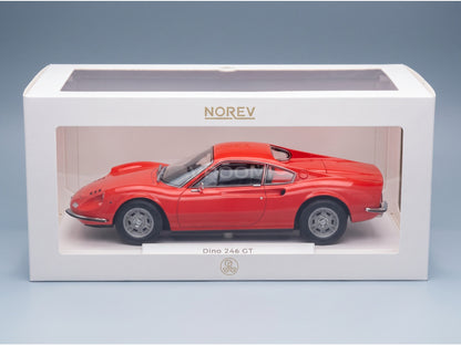 Ferrari Dino 246 GT 1968 Rosso Dino Norev 1:18 scale model - original packaging