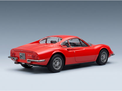 Ferrari Dino 246 GT 1968 Rosso Dino Norev 1:18 scale model - rear three-quarter view