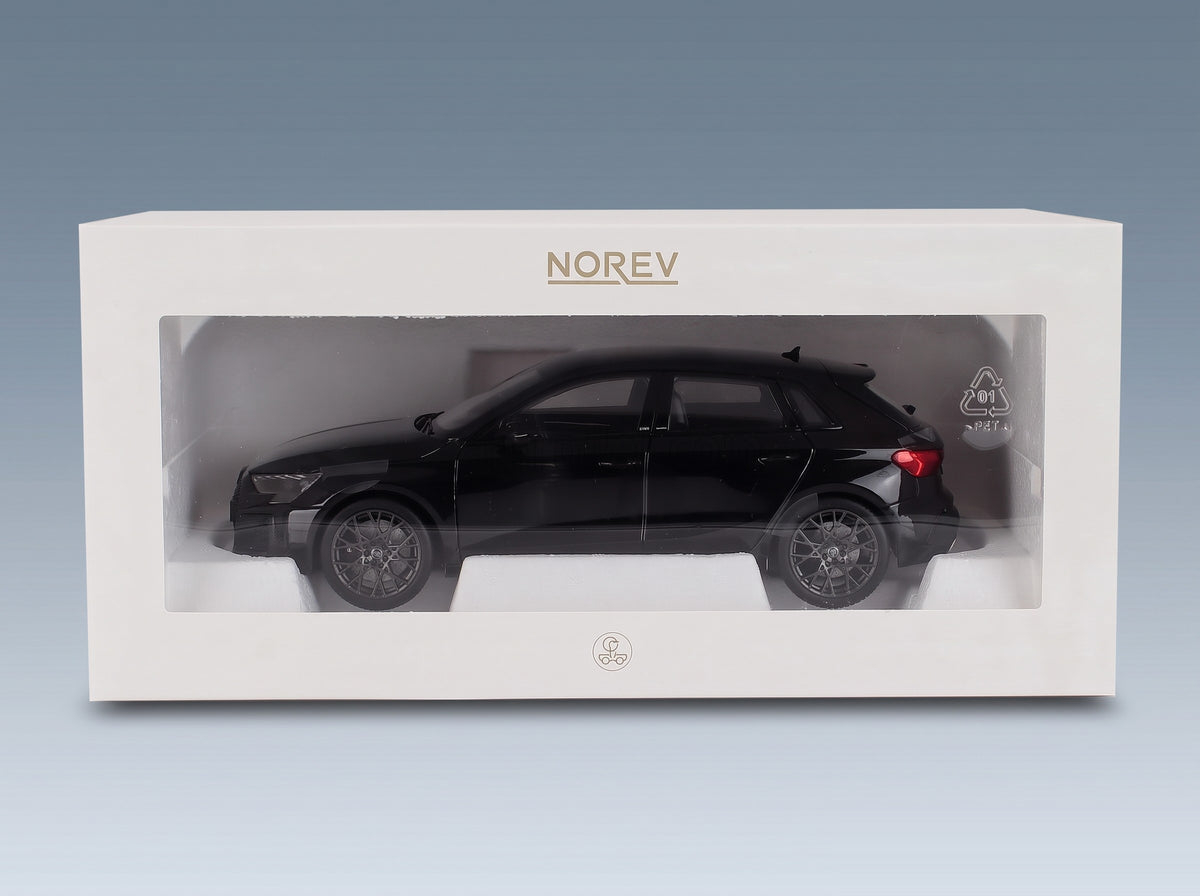 Audi A3 RS3 2025 Black Norev 1:18 scale model - original packaging
