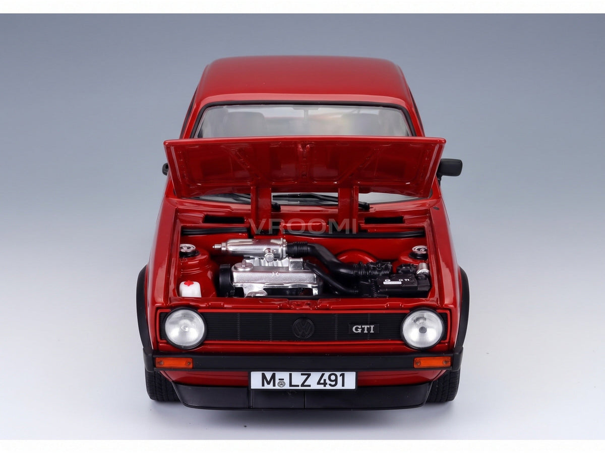 Volkswagen Golf I GTI 1976 Red Norev 1:18 scale model - engine bay