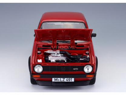 Volkswagen Golf I GTI 1976 Red Norev 1:18 scale model - engine bay