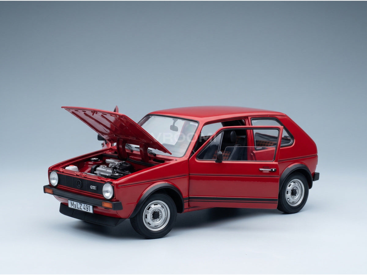Volkswagen Golf I GTI 1976 Red Norev 1:18 scale model - opening parts