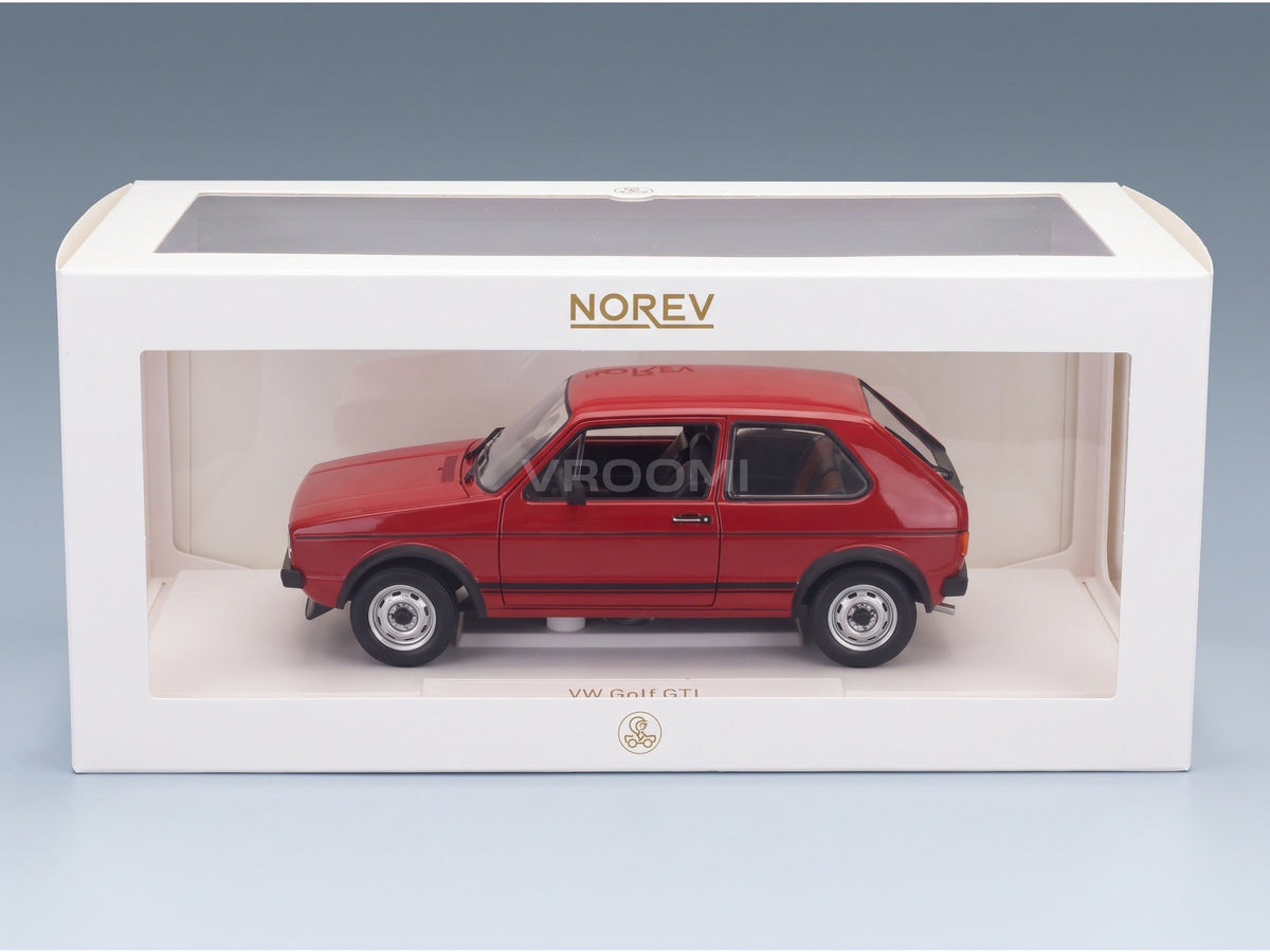 Volkswagen Golf I GTI 1976 Red Norev 1:18 scale model - original packaging