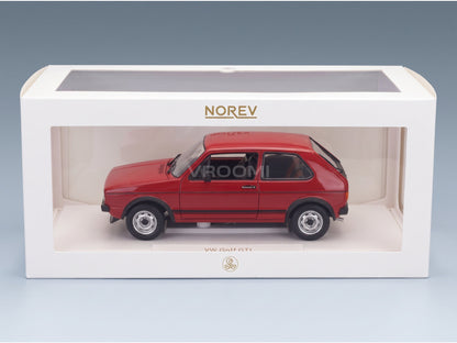Volkswagen Golf I GTI 1976 Red Norev 1:18 scale model - original packaging