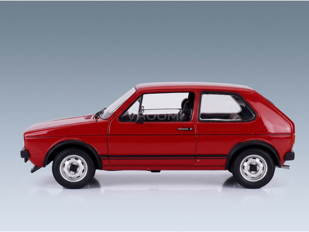 Volkswagen Golf I GTI 1976 Red Norev 1:18 scale model - side view