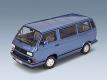 Volkswagen T3 Multivan Minibus Blue Star 1992 Light Blue Metallic Norev 1:18 scale model - front three-quarter view