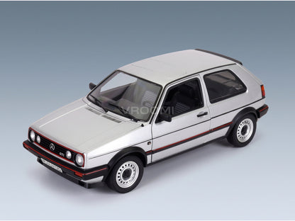 Volkswagen Golf II GTI 1989 Diamond Silver Norev 1:18 scale model - front three-quarter view